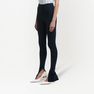 New WARDROBE.NYC Black High Rise Ankle Side Zip Leggings L